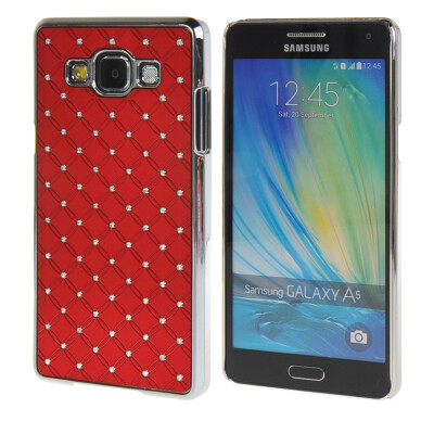 

MOONCASE Galsxy A5 Case Hard Luxury Chrome Rhinestone Bling Star Back Case Cover for Samsung Galsxy A5 Red