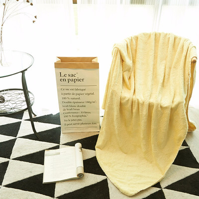 

Home Textile Washable Quilts Bed Cover Bedspread Portable Air Conditioner Summer Quilt Throws Solid Flannel Embossing Blanket
