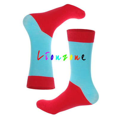 

LIONZONE 2018 New Arrived Happy Socks Neutral Lovers Crazy Striped Totem Crown And Letter Combed Cotton Socks