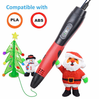 

Normal Temperature Stereoscopic Doodler 3D Printing Pens 3D Pinter with LED Screen Version by PLAABS Filaments Gift for Kids