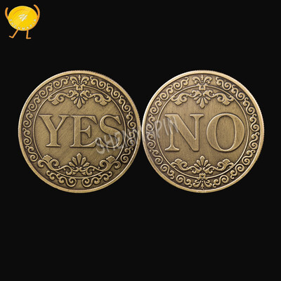 

Three-dimensional relief YES OR NO decision coin commemorative coin collection lucky love coin antique bronze craft gifts