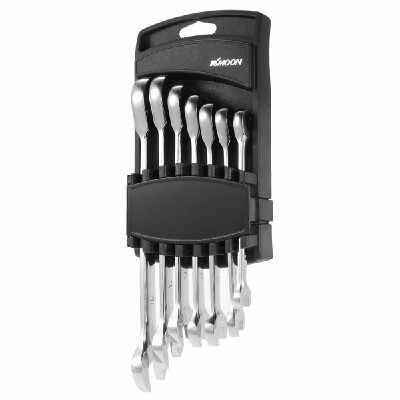 

KKmoon 7pcs 8101213141719mm Double-ended Combination Ratchet Spanner Open-ended Wrench Set Car Automotive Repair Hardware To