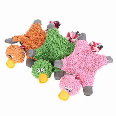

Cntomlv hot sale Lovely 3219cm Pet Supply Cute Papa Duck Plush Dog Toy With Rope Dog Toys