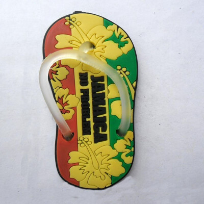 

1Pcs Jamaica Slippers Silicone Fridge Magnets Tourism Souvenirs Refrigerator Magnetic Stickers Home Decortion