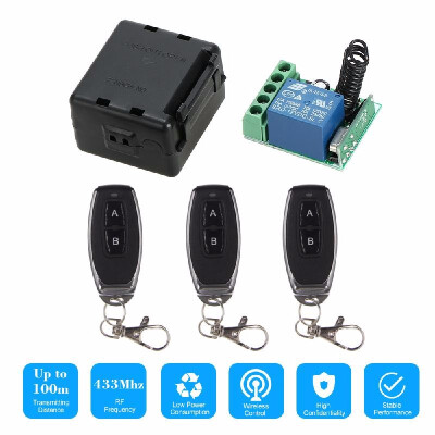 

Smart Home 433Mhz DC 12V 1CH Wireless Remote Switch Relay Receiver Transmitter Universal Remote Control Switch Module&1PCS RF