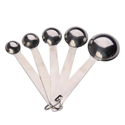 

UpperX 5PCS Measuring Spoon Cup Set Baking Coffee Tea Cooking Stainless Steel Utensil