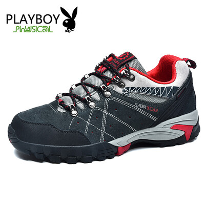 

PLAYBOY brand LeatherOutdoor sportsMountain climbingBusiness casual Waterproof walking sneakers Mens shoes