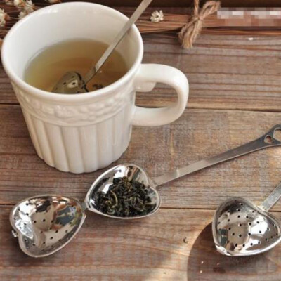 

Hot Heart Shape Stainless Steel Tea Leaf Herbal Filter Infuser Spoon Strainer