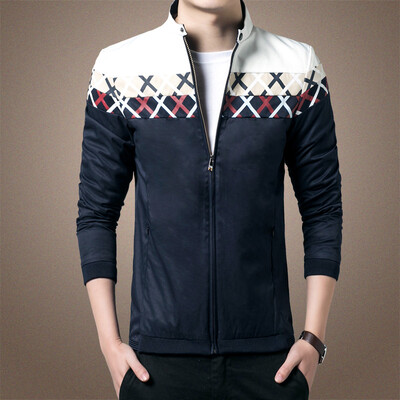 

New Arrival Printed Men Jackets New 2016 Spring Autumn Casual Men Coats Outwears Men Coats Slim Fits Plus Size 4XL Free Shipping