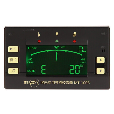 

Museo Guzheng Guqin Tuner Erhu Pipa Tuner Minute Universal Tuner Metronome Tone MT-100B White