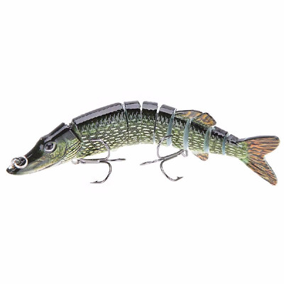 

LIXADA 125cm Jointed Pike Muskie Fishing Lure Swim Crankbait Hooks Tackle XE0N
