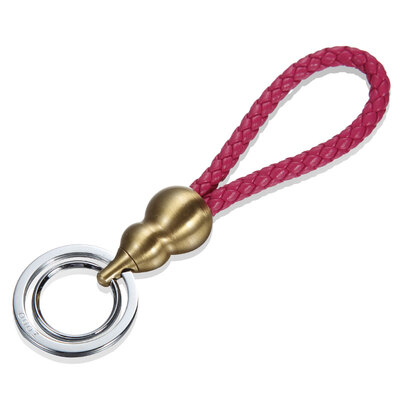 

Authentic zobo car key chain fashion hand-woven rope double ring treasure hoist key ring ZB-939 gold powder car gift gift