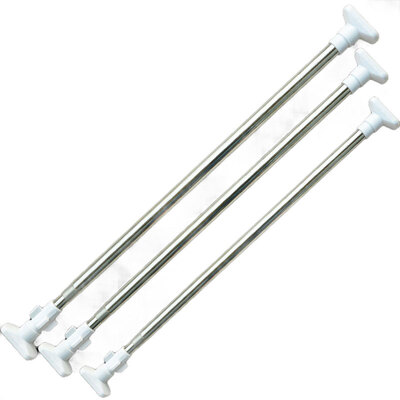 

Bingyou clothes rod curtain rod shower curtain rod free punching retractable stainless steel bathroom closet hanger 110-200cm