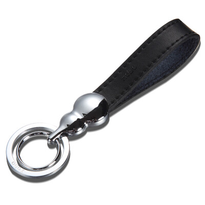 

Authentic zobo car keychain treasure hoist portable child double key ring leather key rope car ornaments birthday gift ZB-938 black