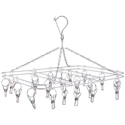 

Maybelline square stainless steel windproof drying rack 20 clip underwear socks drying rack