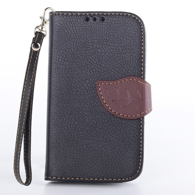 

MOONCASE [Leaves Magnetic Button] Premium PU Leather Flip Wallet Card Slot Bracket Back Case Cover for Nokia Lumia 520