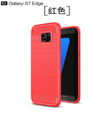 

For Samsung Galaxy S7 edge Carbon Fiber Phone Cases Soft TPU Anti-Knock Cover For Samsung Galaxy S7 edge Case