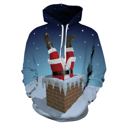 

QYDM0237Mens Hoodie 3D Printed Women Pullover Sweater