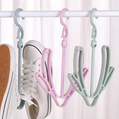 

Shouyou creative double hook drying shoe rack multi-function hanging shoes hanging shoe rack hook hanging shoes shelf drying rack JD-SN-75