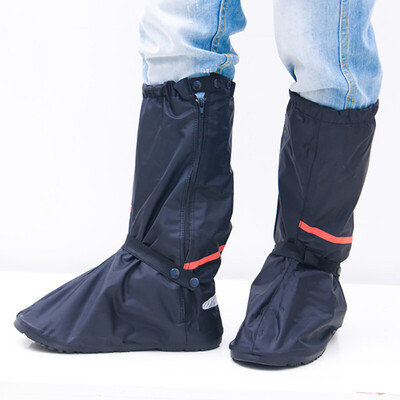 

Wolf walker high tube flat rain shoes set men&women thickened waterproof shoes waterproof shoes cover rain boots non-slip boots riding shoes LXZ-9004 black L code