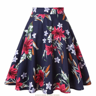 

Design Floral Skirt Women High Waist Plus Size Summer Skirts