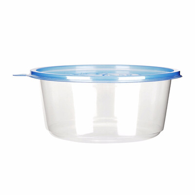 

OTOR Salad Bowl with Lid Take Away Plastic Food Container Clear Bowl Box for Fast Food Bento Microwaveable 180mm 300pcs