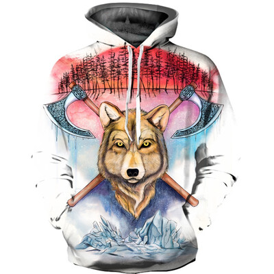 

QL-585 Mens Hoodie 3D Printed Women Pullover Sweater