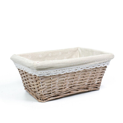 

MEIEM Handmade Woven Wicker Storage basket with LinerStorage containersHome Storage Bins for Toys laundry clothing Sundries Neat