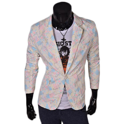 

Zogaa New Mens Suit Printing Fashion