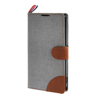 

MOONCASE Xperia Z1 L39h , Leather Wallet Flip Card Holder Pouch Stand Back ЧЕХОЛ ДЛЯ Sony Xperia Z1 L39h Grey