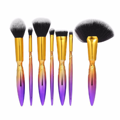 

7 Pcs Professional Makeup Brush Set Cosmetics Powder Blush Brush Facial Foundation Makeup Essential Tools