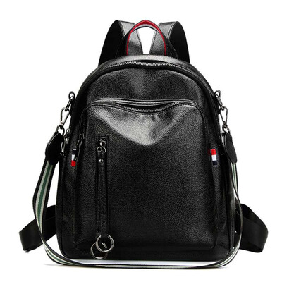 

Backpack female 2018 new Korean version of the wild soft leather bag fashion travel bag shoulder dual-use ladies backpack