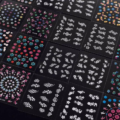 

50 Sheet 3D Mix Color Floral Design Nail Art Stickers Decals Big Seller ML05