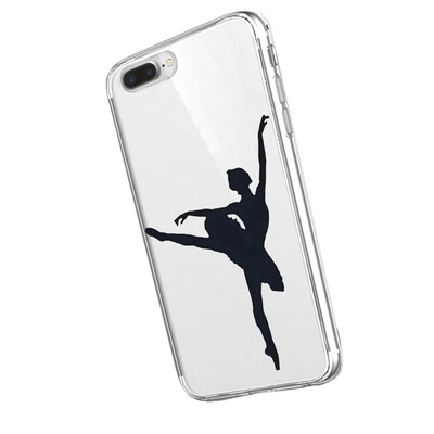 

Inonler Dancing girl Ballet girl with transparent soft&wearable case for iphone SE 6 7 8 X cover