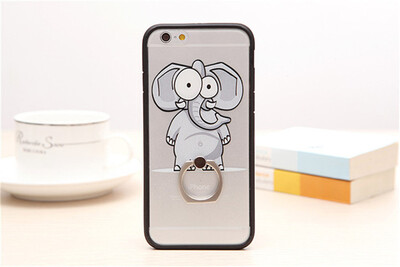 

Ring Stand Holder Case for iPhone 6 6S /6Plus 6S Plus Cute Funny Zebra Elephant Back Cover