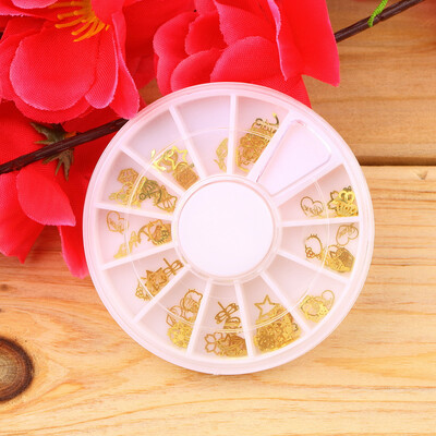 

Beautiful Tiny Mixed Design Nail Art Decoration Acrylic Tips Metal Slice Sticker