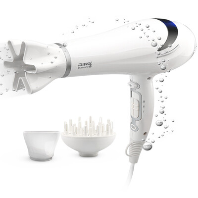 

Riva RIWA hair dryer home 2200W high power anion hair care flower style mouth white Q7 send girlfriend birthday gift