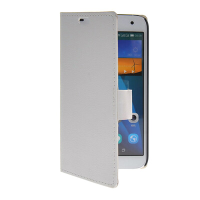 

MOONCASE Slim Leather Side Flip Wallet Card Slot Pouch with Kickstand Shell Back чехол для Huawei Ascend G7 White