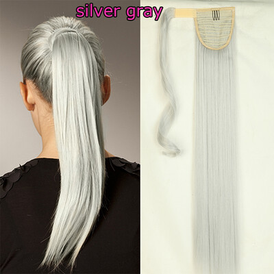 

Hot Sell Sexy Long Straight Curly Tie upWrap Around Ponytail Clip in Hair Extensions 17-26 inch