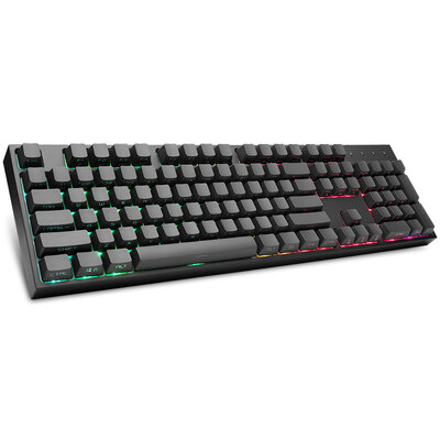 

CoolerMaster CK372 RGB mechanical keyboard red axis cherry axis Cherry axis RGB side through 104 keys full key no punch eat chicken keyboard