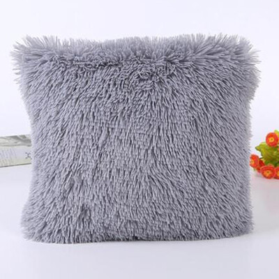 

Cntomlv Solid Soft Plush Faux Fur Wholesale Decorative Cushion Cover Throw Pillows For Sofa Car Chair Hotel Home Decoration