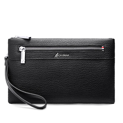 

Alpena Kangaroo LALPINA Mens Cowhide Multi-function Large Capacity Casual Clutch 682072005 Black