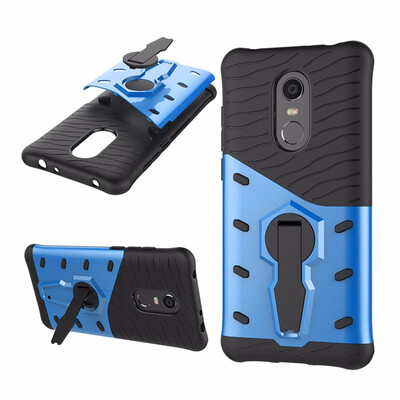 

Goowiiz Phone Case For Xiaomi Redmi 5 Plus Luxury Armor TPUPC Silicone Hard Bracket Prevent falling
