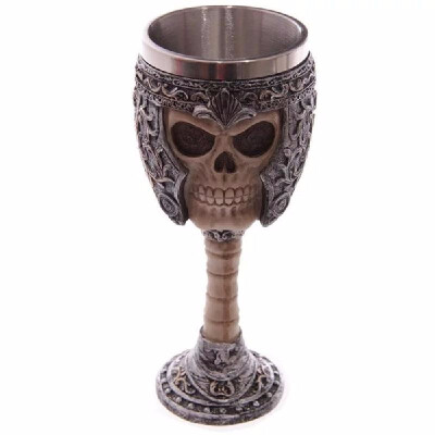 

Hot Unique Creative Novelty Resin Stainless Steel Liner Creepy 3D Pattern Goblet Beer Milk Coffee Cup Tankard Drinkware for Hallow