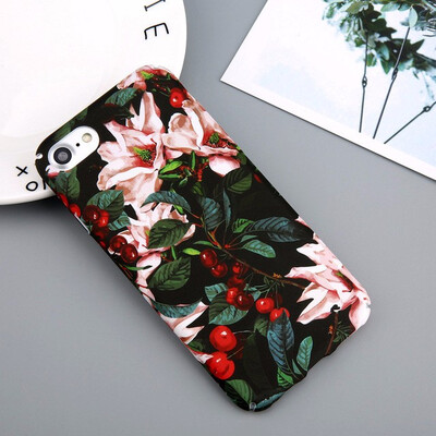

Cartoon Green Leaf Painted Pattern Phone Back Cover Ultrathin Hard PC Cover Capa For iPhone 5 5s SE