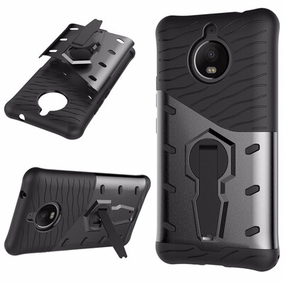 

Goowiiz Phone Case For Motorola Moto E4E4 Plus European Luxury Armor TPUPC Silicone Hard Bracket Prevent falling