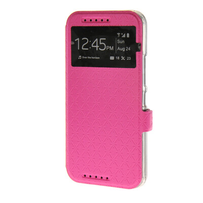 

MOONCASE Slim Leather Wallet Flip Card Slot Holster Pouch with Kickstand чехол для HTC One M9 Hot pink