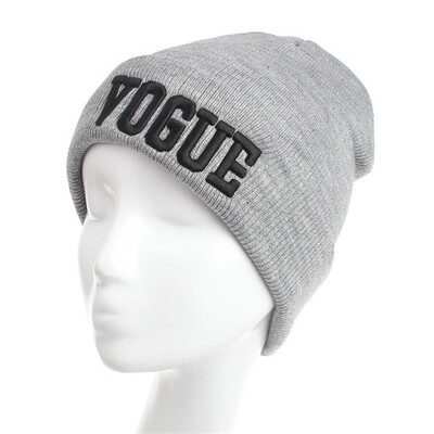

Fashion Cuffs Winter Beanie Hip-Hop Hat Gorro VOGUE Sport Beanie Cap Women Knitted Wool Cap Winter Mens Skully Hats