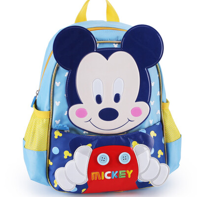 

Disney Disney bag kindergarten small middle school boy girl Mickey baby cute shoulder bag 11226 water blue
