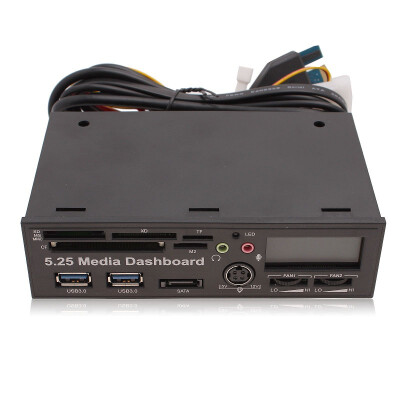 

525 Media Dashboard Multi-function PCI-e to USB 30 HUB All-in-1 Card Reader